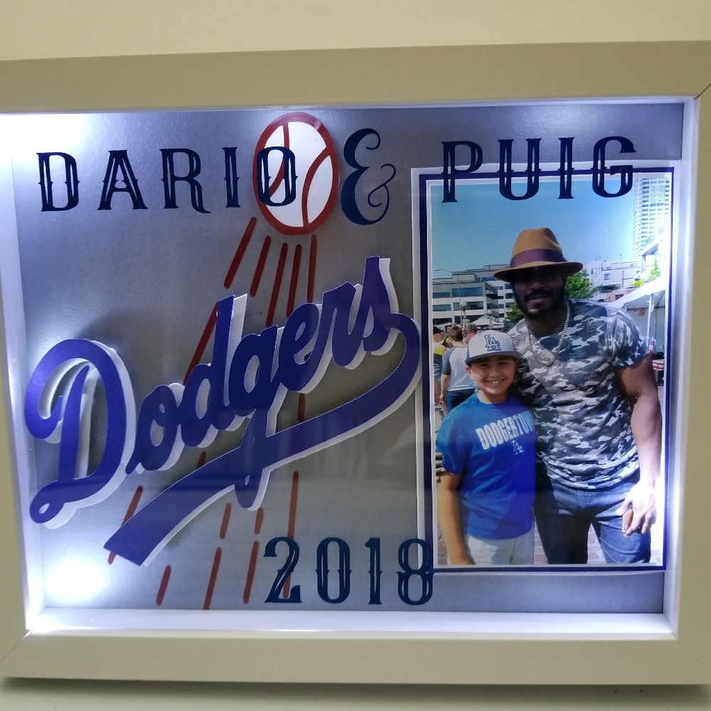 Los Angeles Dodgers Shadow Box with LED Lights